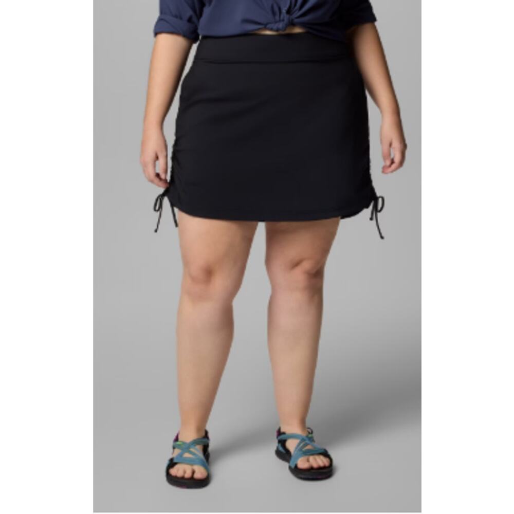 Columbia Women's XL All Seasons Ruched Seams Skort Mid Rise Outdoor Comfort
